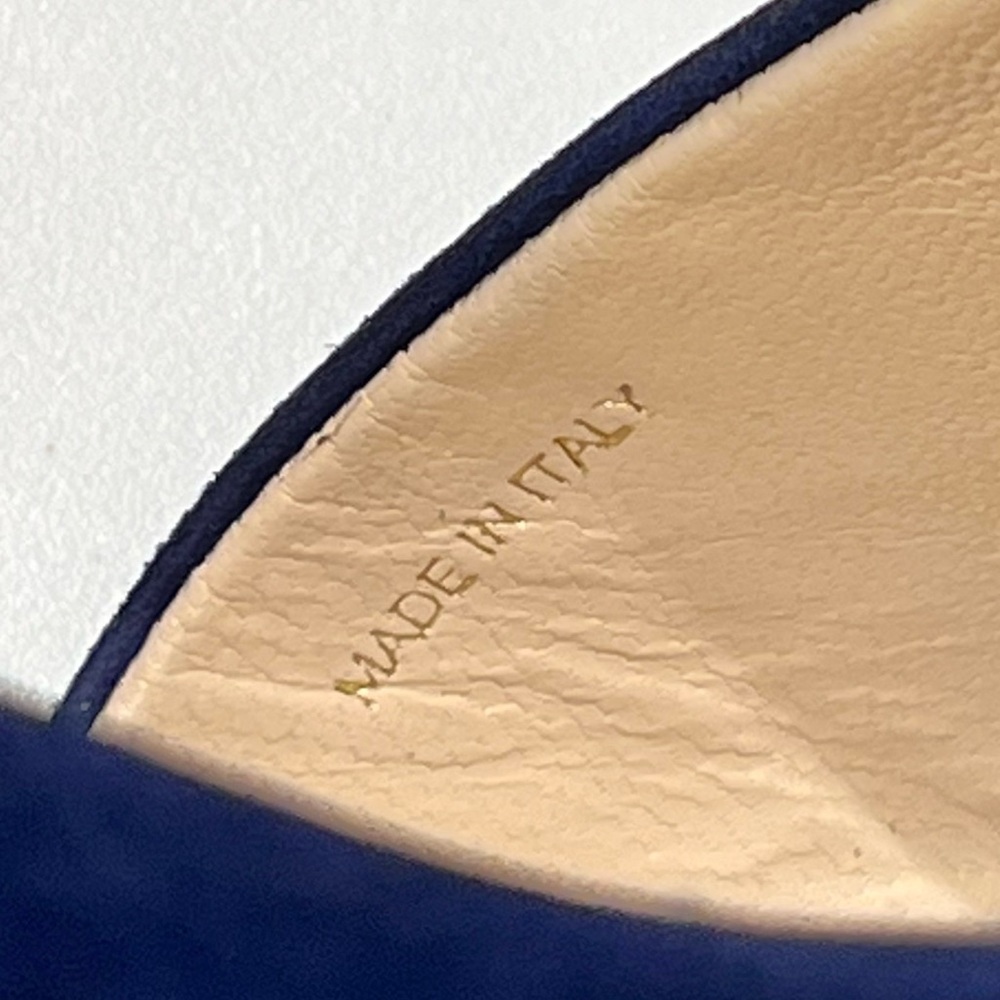 Prada NAVY Suede Platform Sandals NEW with COA - Picture 12 of 17